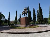 Podgorica, Knig Nikola Denkmal im Park Ivana Milutinovica (19.09.2015)