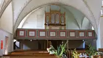 Orgel in der ev. Sankt-Johannes-Kirche in Zirkow/M�nchgut auf R�gen (September 2012)