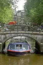 Kanalrundfahrt in Amsterdam. Aufnahme: August 2005.