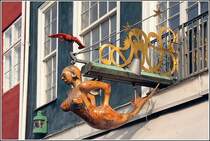 Appetitanregende Werbung am Nyhaven. Aufnahmedatum: 30.03.2006