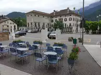 Agordo, Palazzo Crotta am Piazza della Liberta, erbaut im 17. Jahrhundert (24.09.2015)