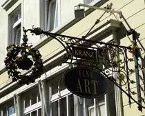 Baden-Baden,  Kranz Fine Art , an einem Gesch�ft in der Altstadt, Sept.2015