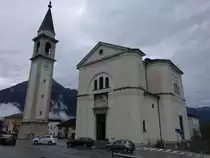 Cadola, Kirche St. Maria del Rosario, erbaut von 1863 bis 1866 von Guiseppe Segusini Feltre (24.09.2015)