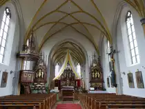 Ast, Innenraum der neugotischen St. Georg Kirche (23.05.2015)