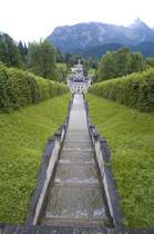 Schloss Lindenhof - Die Kaskaden oberhalb des Neptunbrunnens ist ein Wasserfall mit ber 30 Stufen. Aufnahme: August 2008.
