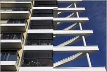 Bremerhaven. Detail des neuen Wohnhauses  Weser view . 25.10.2015