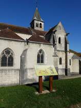 Vignory, romanische St. Etienne Kirche, erbaut von 1032 bis 1057 (26.10.2015)