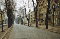 Bernauer Strae in Oranienburg zu DDR-Zeiten. Aufnahme: Mrz 1984 (digitalisiertes Negativfoto).