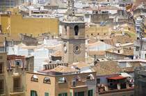 Die Altstadt von Mlaga von Alcazaba aus gesehen.Aufnahme: Juli 2014.