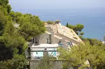 Ca�ada de los Ingleses vom Gibralfaro in M�laga aus gesehen. Aufnahme: Juli 2014.