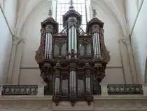 Pontigny, Orgel in der Klosterkirche (28.10.2015)