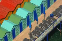 Badeh�user in Sorrent (Sorrento). Aufnahme: Juli 2011.