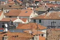 Ziegeld�cher von Trogir von der Burg Kula Kamerlengo aus gesehen. Aufnahme: Juli 2009.