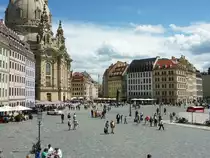 Dresden - Blick �ber den Neumarkt auf die Frauenkirche. Aufgenommen im Mai 2013.