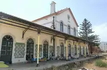 Das alte Bahnhofsgeb�ude in Lagos an der Algarve. Aufnahme: Juli 2010.