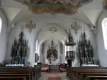 Hengersberg, Alt�re und Kanzel in der Maria Himmelfahrt Kirche (25.05.2015)