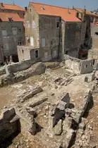 Ruine in der Altstadt von Dubrovnik. Aufnahme: Juli 2009.