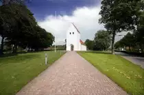Die Kirche in Vojens (Woyens) in S�nderjylland (Nordschleswig). Aufnahme: Mai 2013.