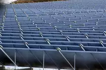 Solaranlage in Vojens (Woyens) in S�nderjylland/Nordschleswig. Aufnahme: M�rz 2013.