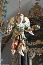 Taufengel in der Backsteinkirche St.-Johannes in Rerik (Landkreis Rostock, Mecklenburg-Vorpommern, November 2011)