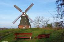 Hollnderwindmhle im Ortsteil Stove, Gemeinde Boiensdorf (Landkreis Nordwestmecklenburg, November 2011)