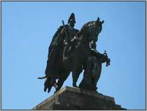 Das Reiterstandbild von Kaiser Wilhelm I. am Deutschen Eck in Koblenz. (01.08.2007)