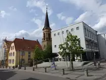 Nu�loch, Rathaus und Ev. Kirche am Marktplatz (31.05.2015)