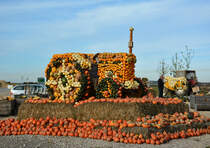 Krbiskunstwerk  Traktor  bei Kommern - 03.11.2015