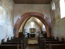 Kriegenbrunn, Innenraum der Ev. St. Johannes der Tufer Kirche (02.08.2015)