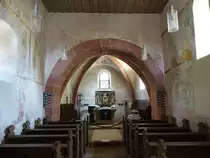 Kriegenbrunn, Innenraum der Ev. St. Johannes der T�ufer Kirche (02.08.2015)