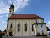 Ecksberg, kath. Wallfahrtskirche St. Salvator, barocker Wandpfeilerbau, erbaut von 
1683 bis 1684 durch Cristophorus Zuccalli (15.08.2015)
