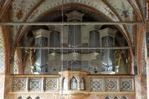 Orgelbhne und Orgel der St. Marienkirche Bergen auf Rgen (Mai 2011)