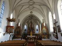 Frnbach, Innenraum der Maria Himmelfahrt Kirche (25.12.2015)