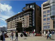 Oslo. Moderne Bauten in Akerbrygge. Scan eines Dias vom Juni 1994.