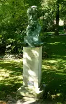 Baden-Baden, Denkmal f�r den russischen Schriftsteller Iwan Turgenev (1818-83), der mehrere Jahre hier gelebt hat, steht in den Parkanlagen an der Lichtentaler Allee, Sept.2015