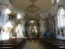 Oberhatzkofen, barocke Alt�re in der Maria Himmelfahrt Kirche (26.12.2015)
