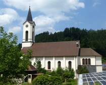 Oberwinden im Elztal, die Kirche St.Stephan, 1835-42 erbaut vom Weinbrennerschler Hans Vo, Juni 2015