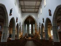 Bad Saulgau, neugotische Ausstattung in der Stadtkirche St. Johannes (24.01.2016)