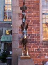 Bremen am 3.12.2015, die Bremer Stadtmusikanten /