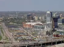 Dallas, Aussicht auf die Sporthalle American Airlines Center (16.03.2007)