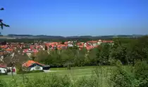 Bad Wurzach, Blick auf den �ber 14.000 Einwohner z�hlenden Kurort in Oberschwaben, Mai 2008