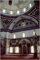 Akko. Innenraum der Dschezzar-Pascha-Moschee (auch: Al-Jazzar-Moschee). Scan eines Dias vom Mrz 1978.