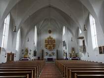 Oberteisendorf, Innenraum der St. Georg Kirche (15.02.2016)