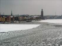 Blick �ber Riddarfj�rden zum Radhuset - Stockholm,14.03.2006
