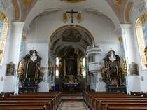 Schnaitsee, barocke Altre in der Maria Himmelfahrt Kirche (21.02.2016)