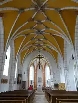 Moosen a. d. Vils, Innenraum der St. Stephanus Kirche (28.02.2016)