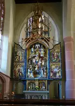 Neustadt, der linke Seitenaltar ist eine abge�nderte Kopie des ber�hmten Creglinger  Marienaltars, angefertigt 1905 in Freiburg, Nov.2015