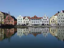 Landshut, H�user an der Isargestade (20.03.2016)