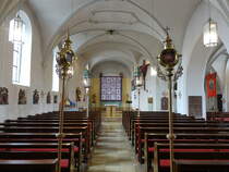 Mauern, Innenraum der Pfarrkirche St. Johannes (20.03.2016)