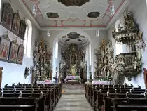 Pinzberg, barocke Alt�re und Kanzel in der St. Nikolaus Kirche (27.03.2016)